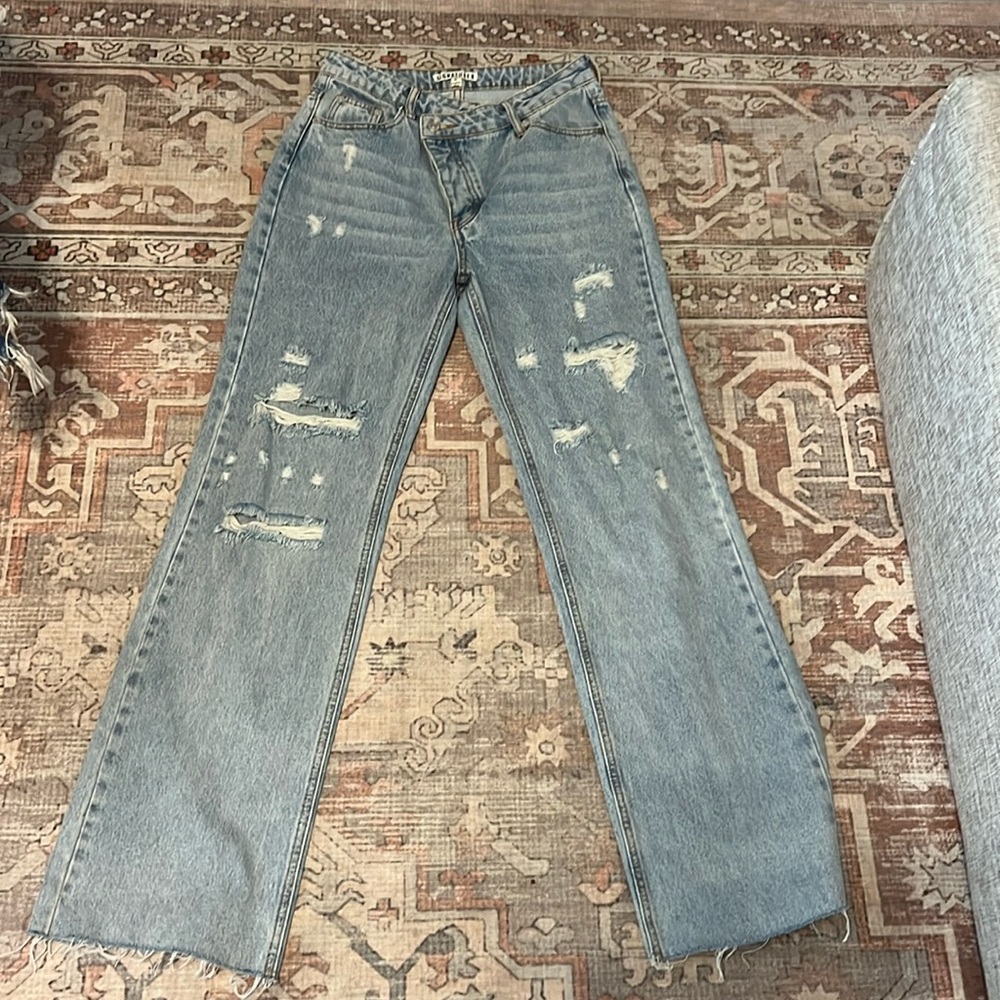 Cross cross waste Jean